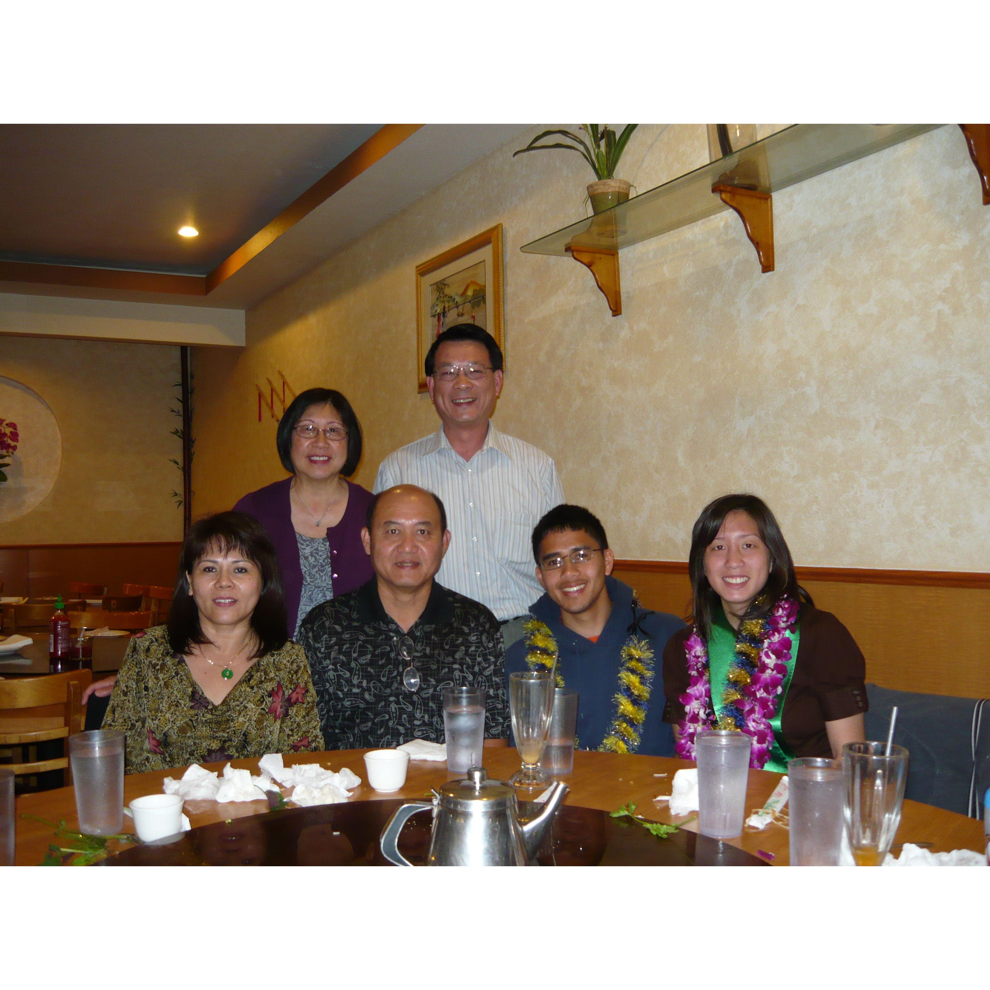 Us with our parents after graduating from UC Irvine in 2010