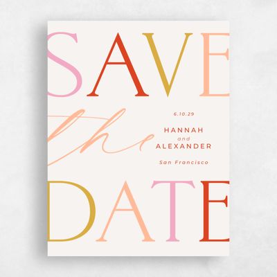 Light Oatmeal, Beige Wedding Save the Date - Josephine Classic