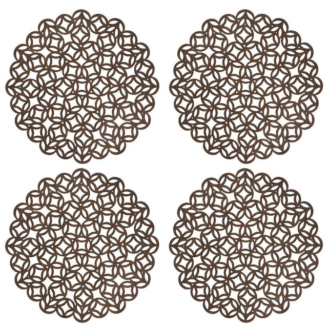 4pk Wood Laser Cut Tablemats - Saro Lifestyle
