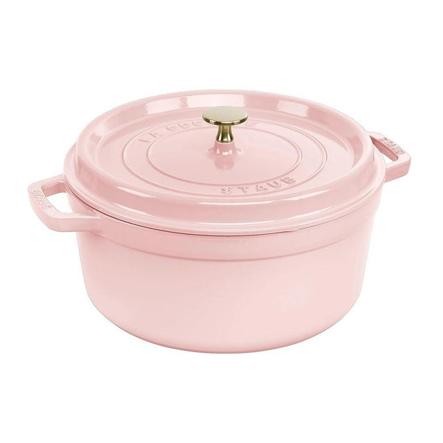 Staub Cast Iron Round Cocotte 5.5-quart-Peony Pink