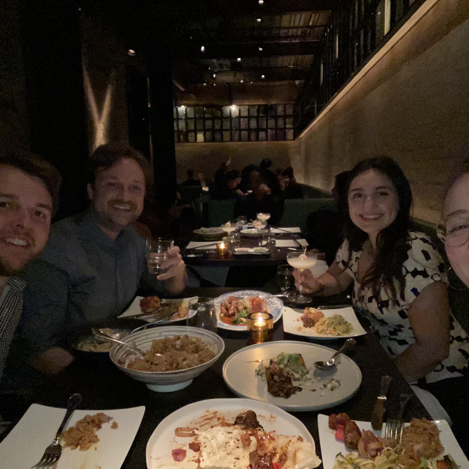 Buddakhan with Quin and Sarah. Thanks Grammy and Pa for the gift card!