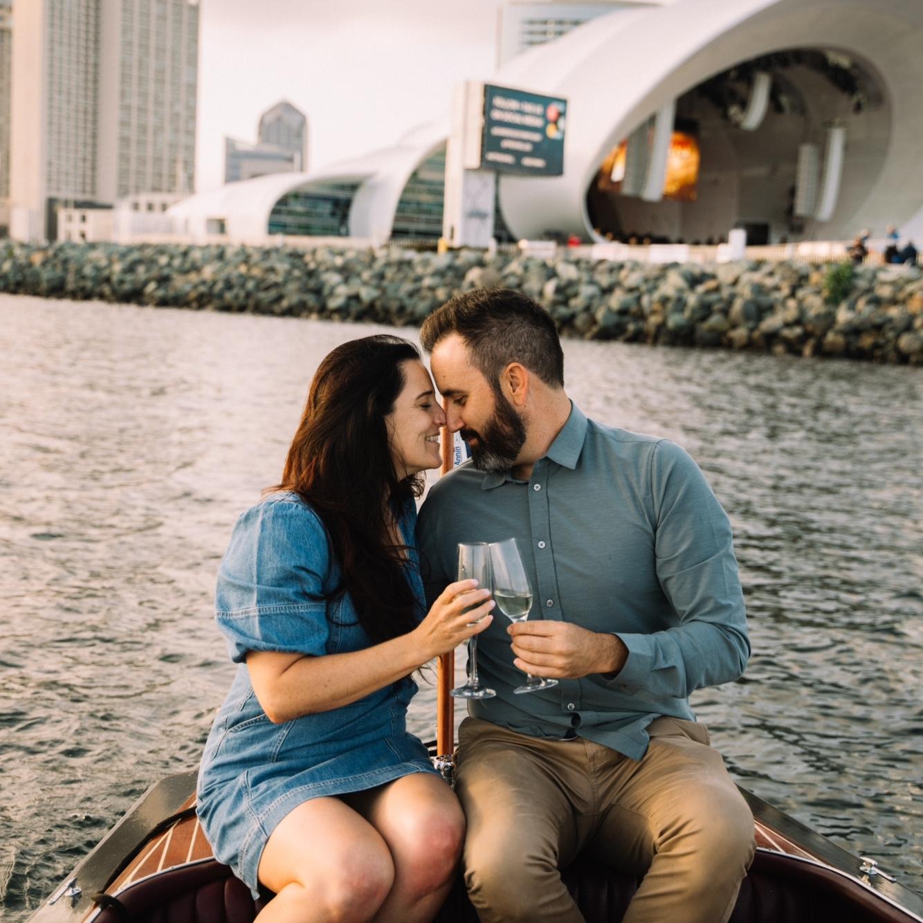 Surprise engagement shoot after he proposed! All the beautiful San Diego landmarks!
