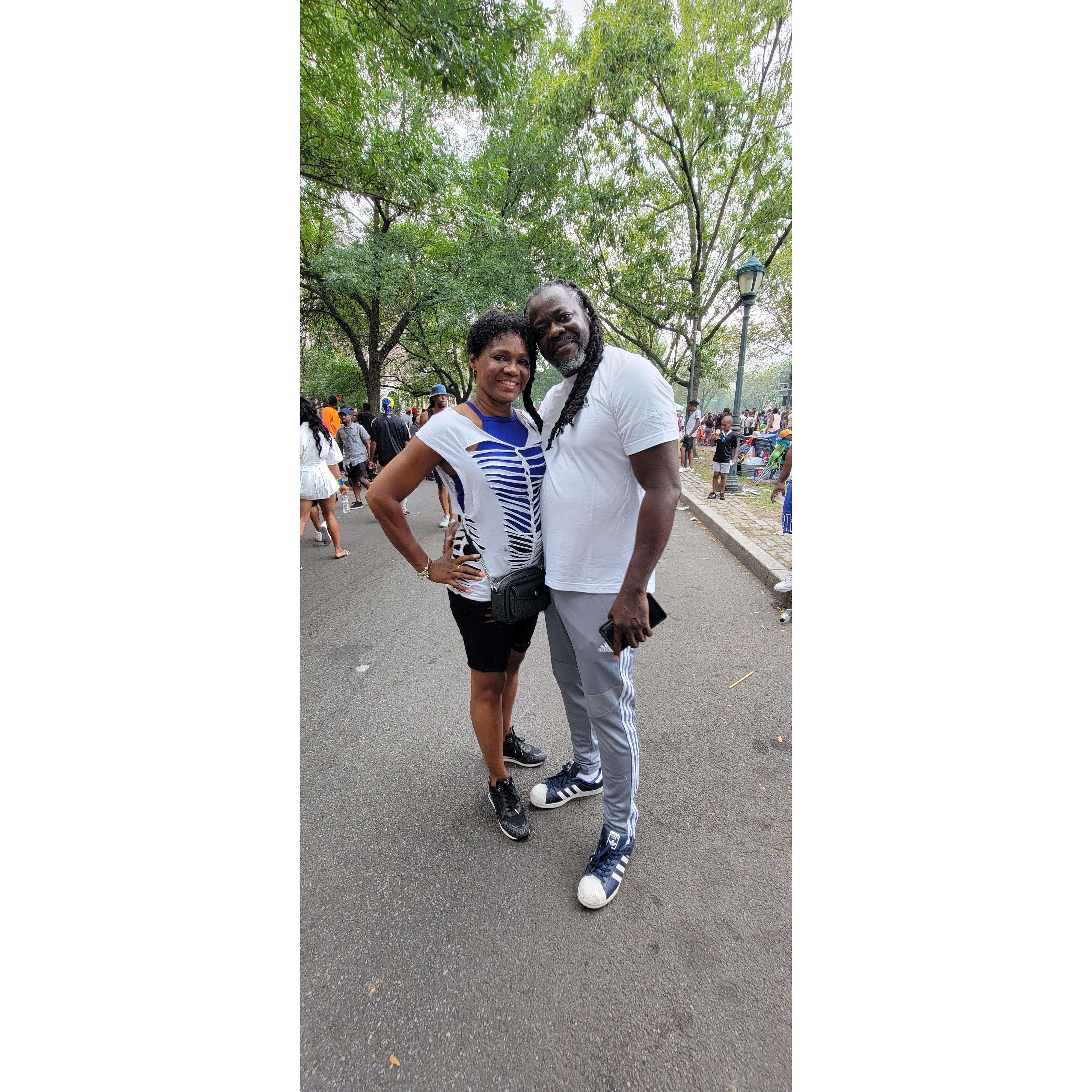 We outside on Eastern Parkway