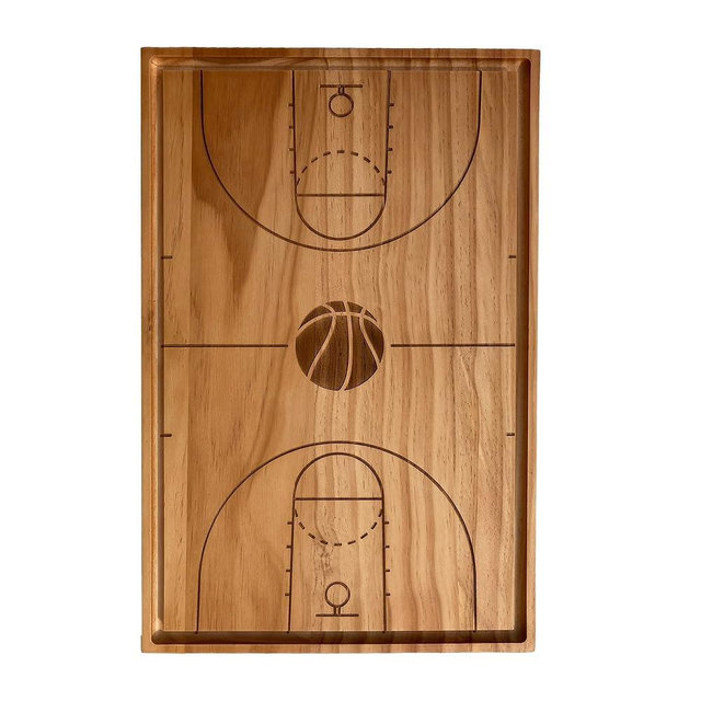 Creative Gifts International Sports Court Themed Cutting Charcuterie Board (Basketball Court)