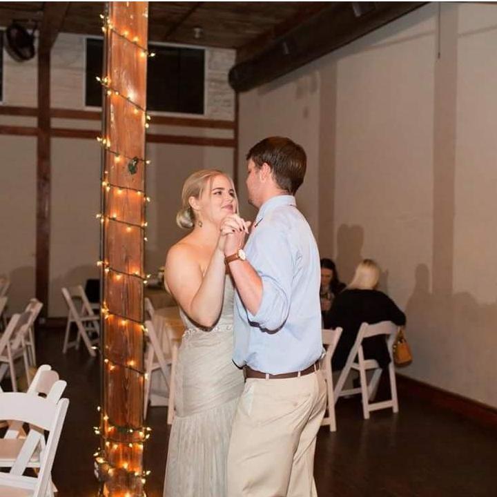 Tristan and Haley dancing at Haley's brother's wedding in November 2015.
