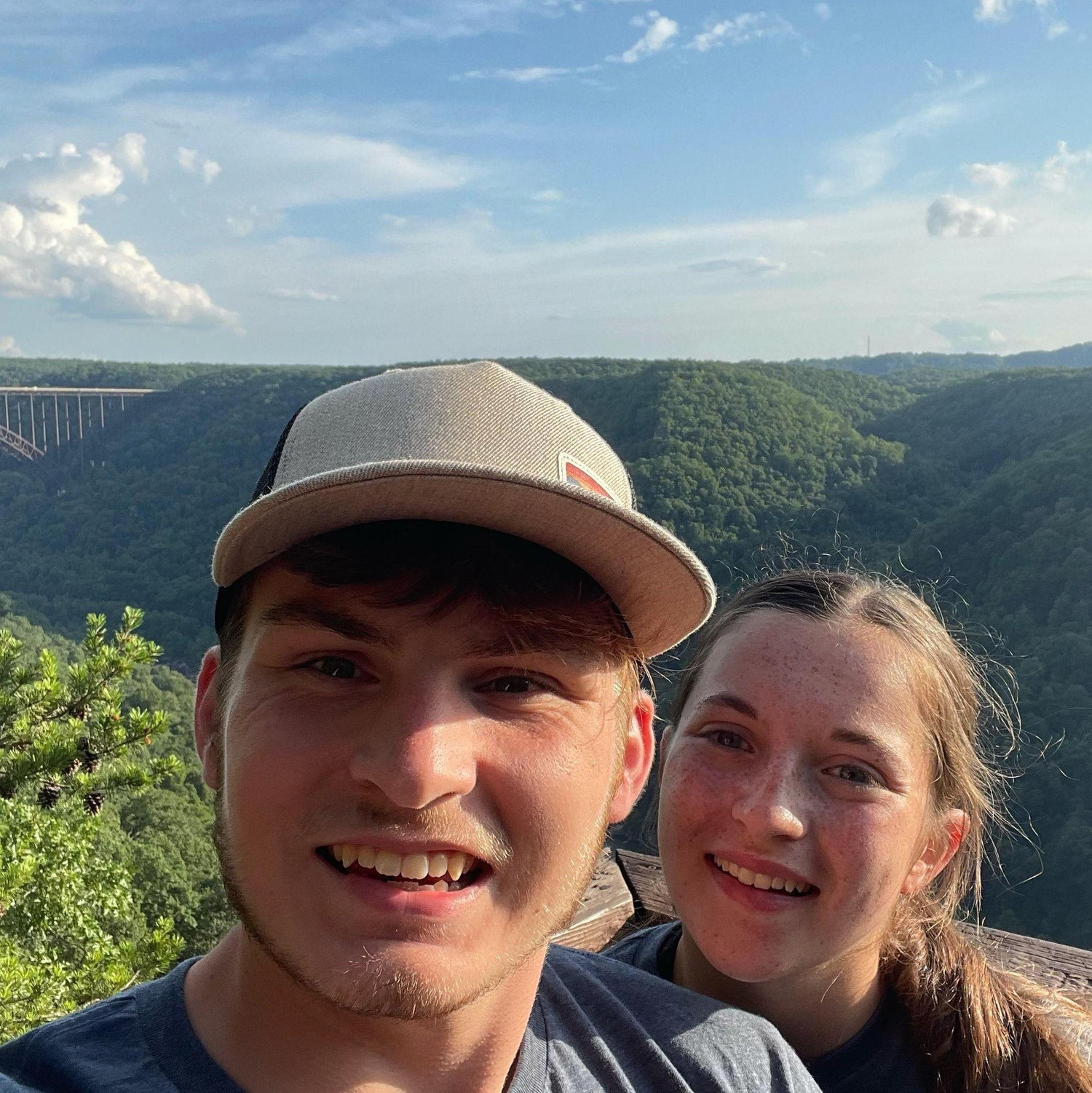 Garrett and Tamara at the New River Gorge on a white-water rafting trip (2021)