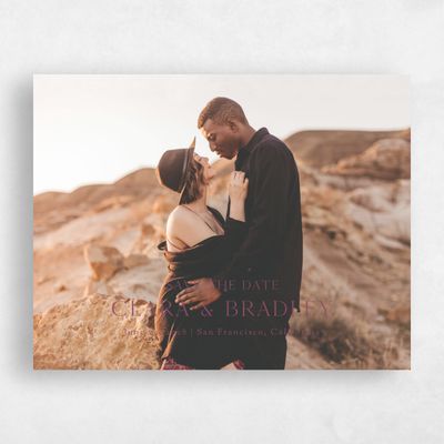 Deep Magenta, Red Wedding Save the Date - Creston Photo