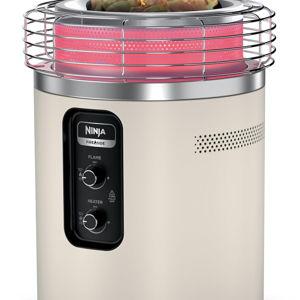 Ninja Fireside360™ Outdoor Heater & Fire Pit | 3 Modes: Flame, Heat, Flame & Heat | Portable for Patio, Deck, Camping, Beach | Easy Control Smokeless Flames | Push to Start Ignition | Stone | OF101ST