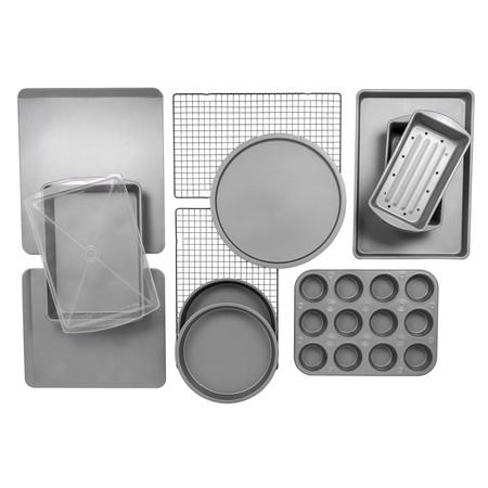 BakerEze 12-Piece Bakeware Set, Muffin Cookie & Pizza Pans