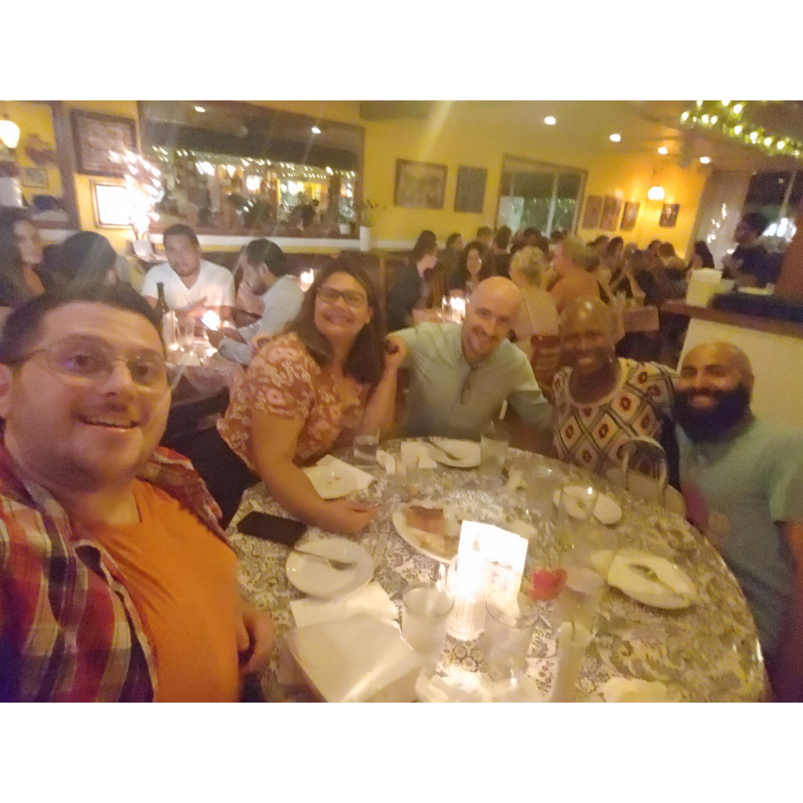 Celebrating Olivia's birthday last year at Masa in Echo Park with Kelci, Sid, and Justin!