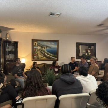 Brayden led his first Community Group/Bible Study!