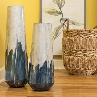 Azure Metal Vase