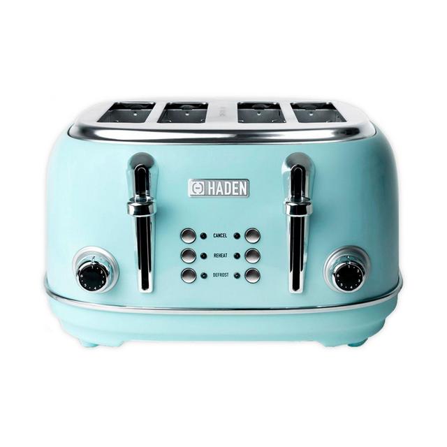Haden Heritage Wide Slot 4-Slice Toaster in Turquoise