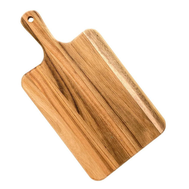 17x9 Inch Acacia Cutting Board Wood Serving Board with Handle Acacia Chopping Board for Home Kitchen Wedding Party