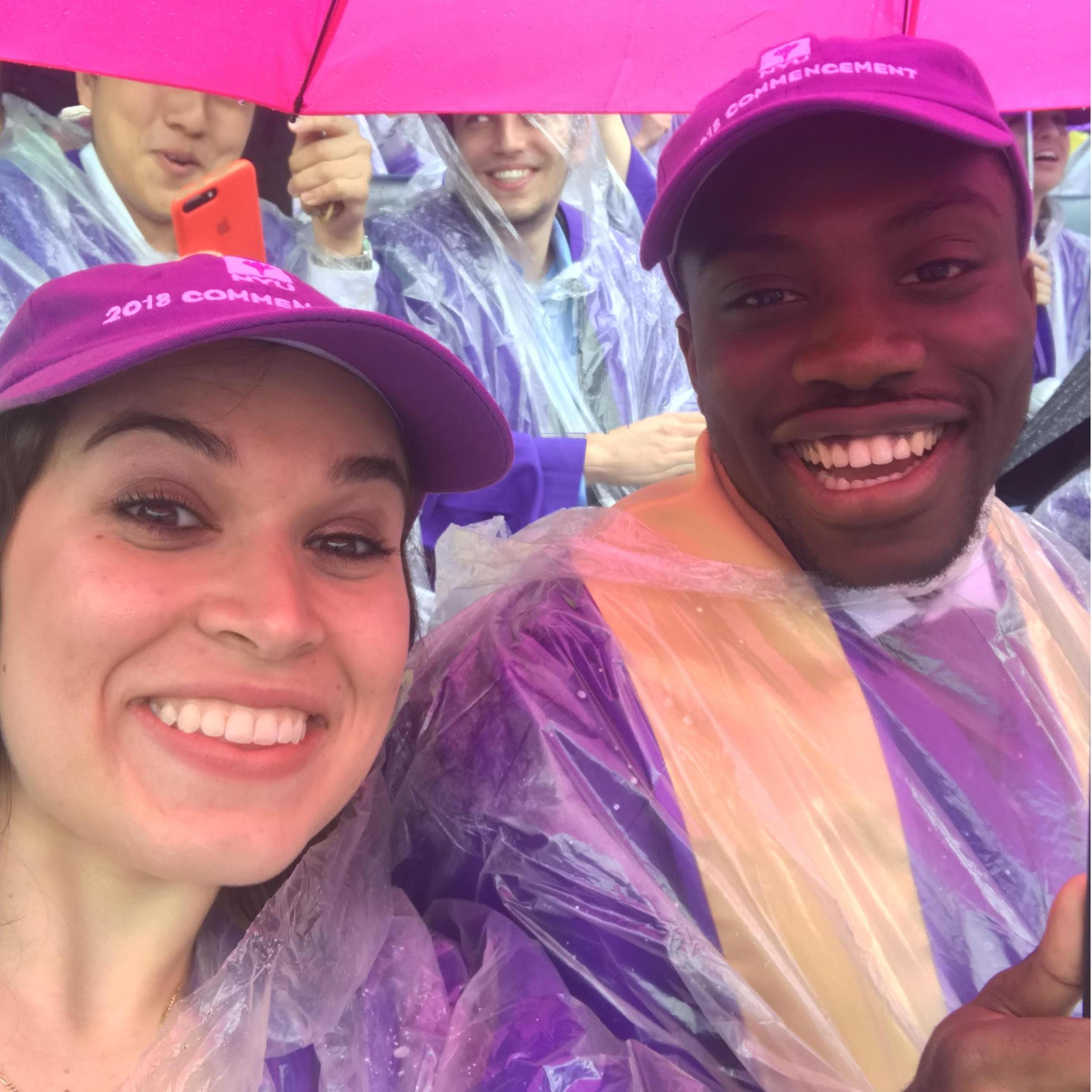 Graduation May 2018 at Yankee Stadium. Really heavy rain