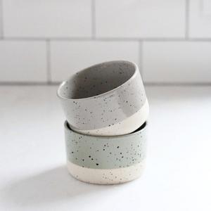 Speckled stoneware bowl - two colors available- green