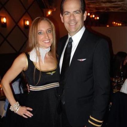 Amy's New York Goodbye Party on Halloween- fitting to be in Delta Pilot and Flight Attendant costumes!  We flew hundreds of miles so we could see each other regularly.