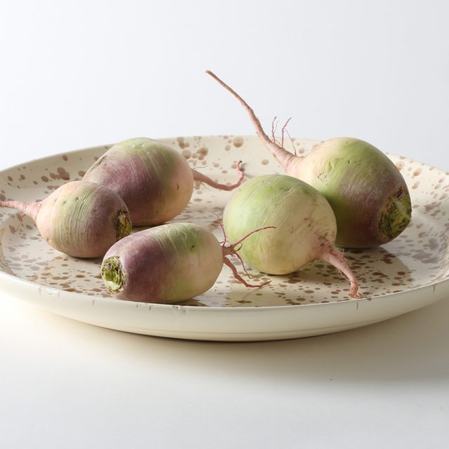 Brown on Cream Splatterware 20.75 Inch Platter