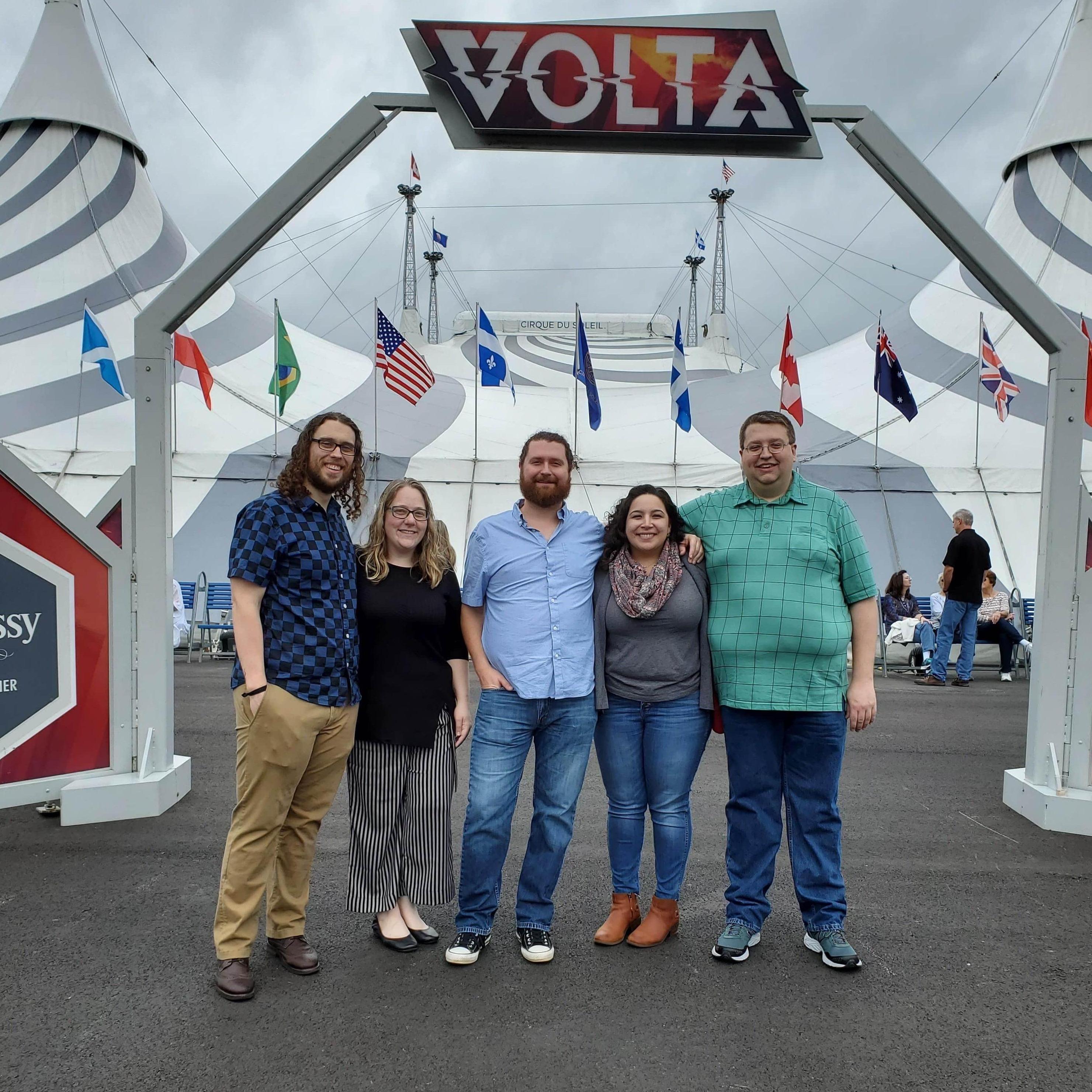 Seeing Volta Cirque Soleil with Tyler, Jen and Jess. Courtesy of Jacob's brother!