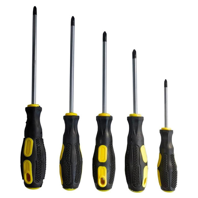 Phillips Screwdriver Set with Magnetic Tips, Soft Ergonomic Grip of Standard or Precision Phillips Screwdrivers