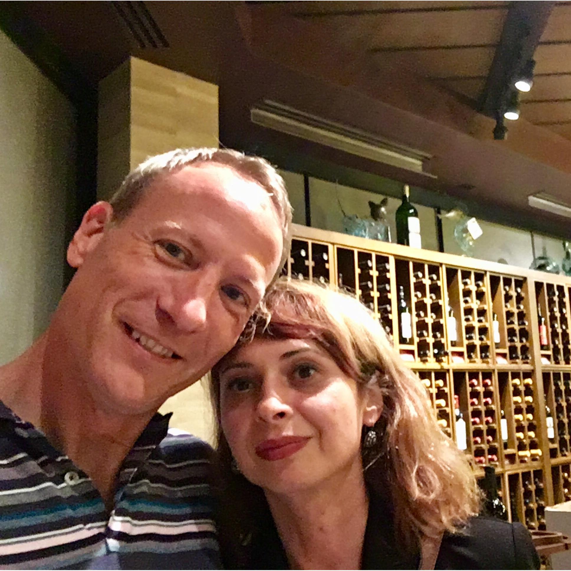 We were 1700 miles apart when we first talked. We met a week later for dinner. Like a movie, time slowed down as she walked toward me with her gorgeous smile...
We went back to the spot for a selfie.