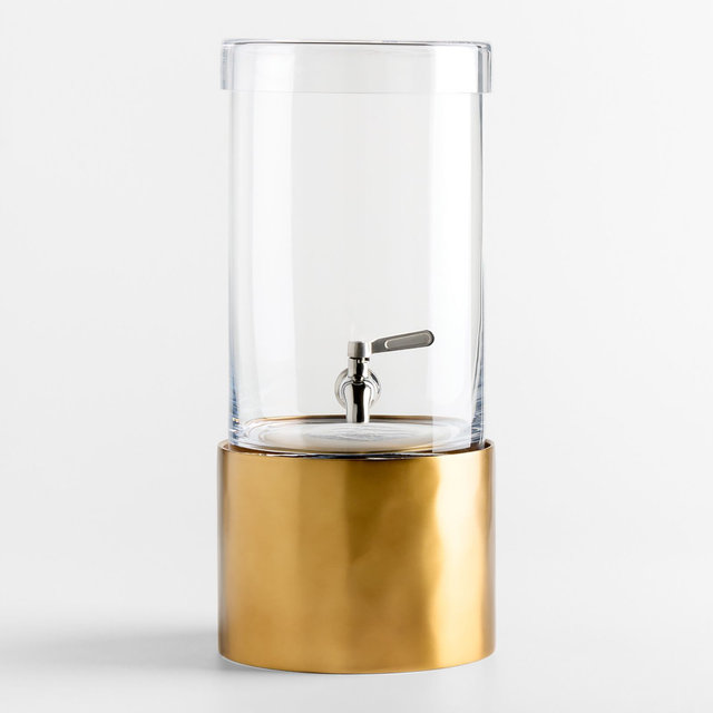 1.5-Gallon Cold Drink Dispenser with Brass Stand
