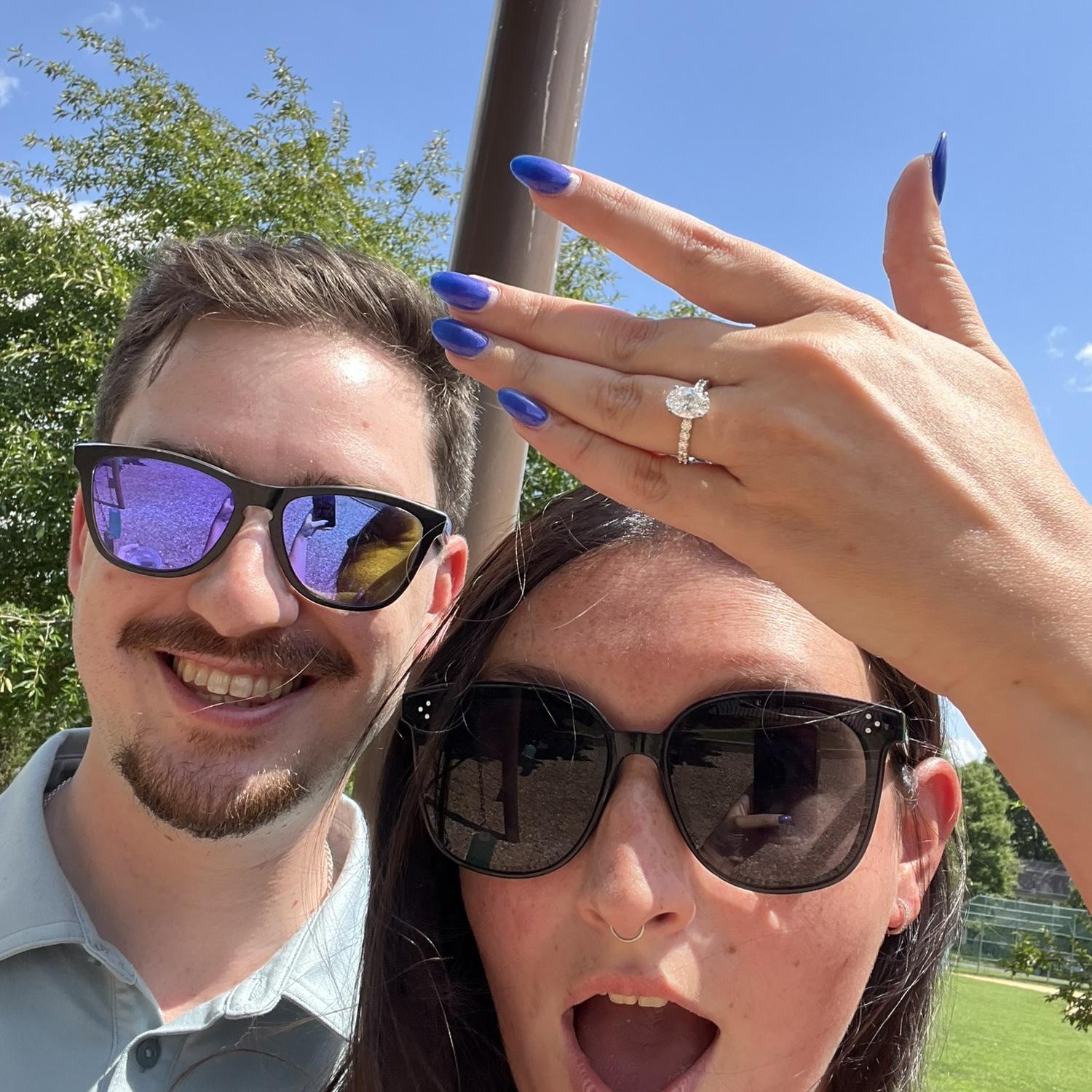 August 10th 2024! The day he asked and she said yes!! 2.5 year long engagement🤍