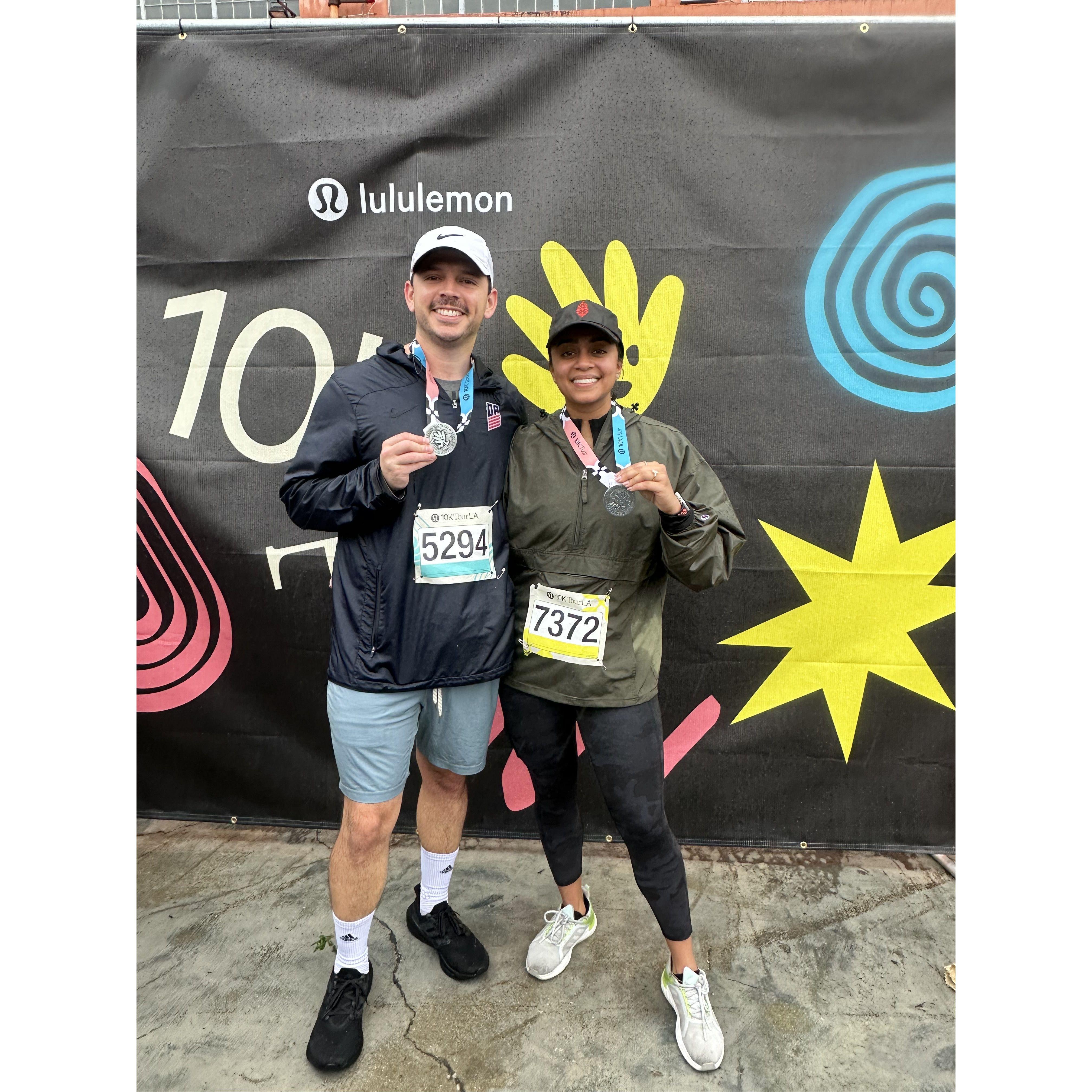 Supporting each other through a tough race