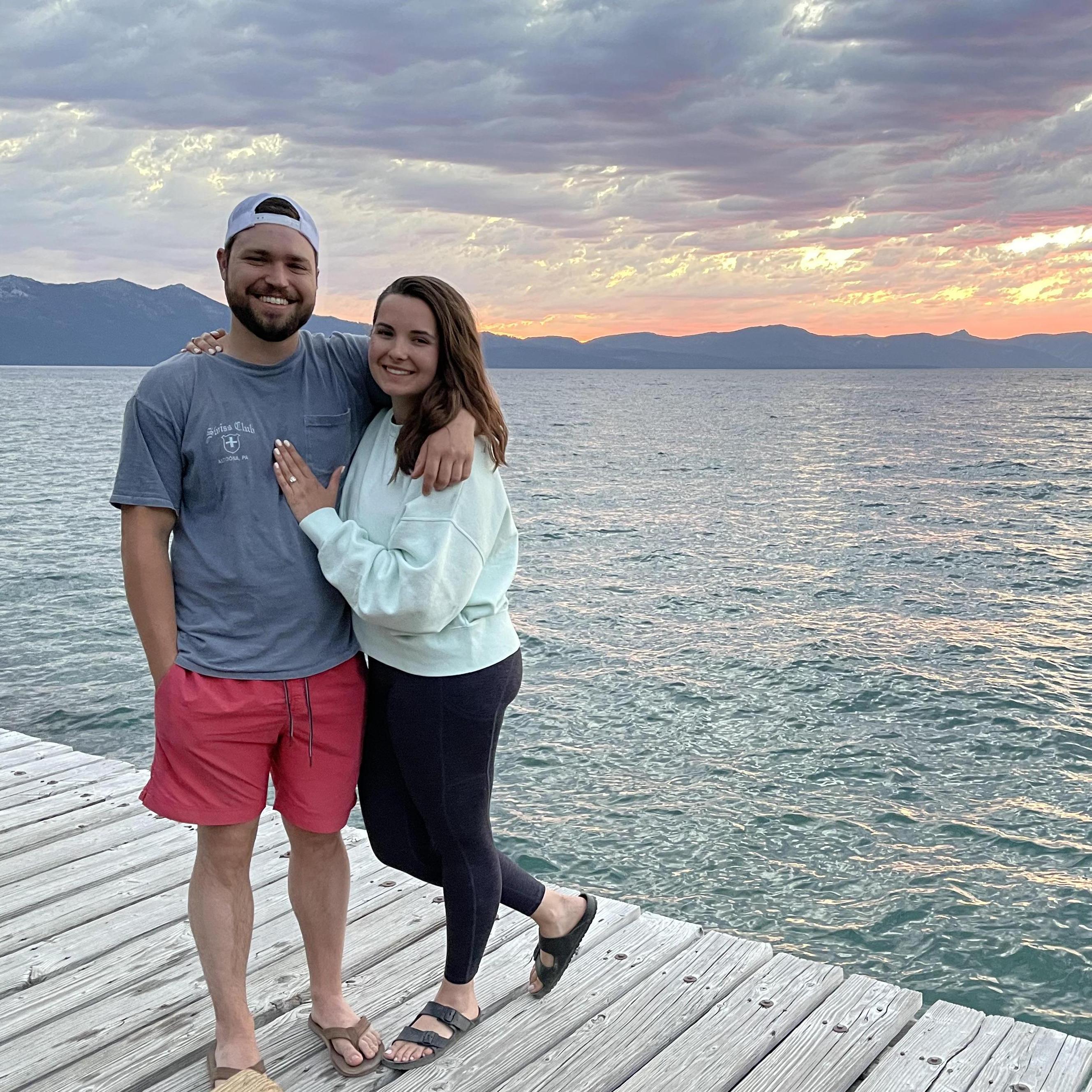 Celebrating our engagement in Lake Tahoe