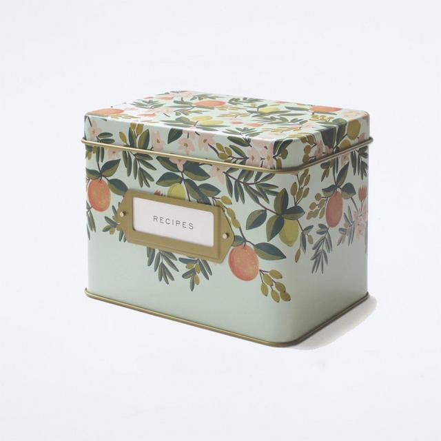 Citrus Floral Recipe Tin