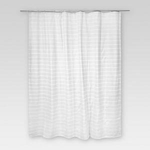 Light Stripe Shower Curtain (72"x72") Gray/White - Threshold™