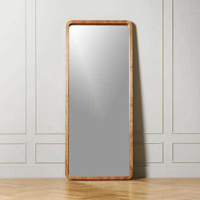 Acacia Wood Floor Mirror