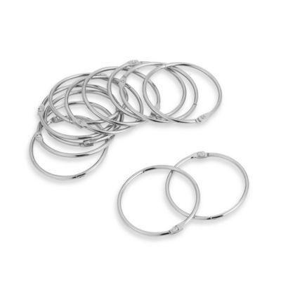Metal O Shower Curtain Hooks (Set of 12)