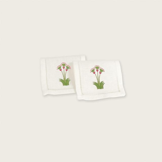 Nile Lotus Cocktail Napkins, Set of 6