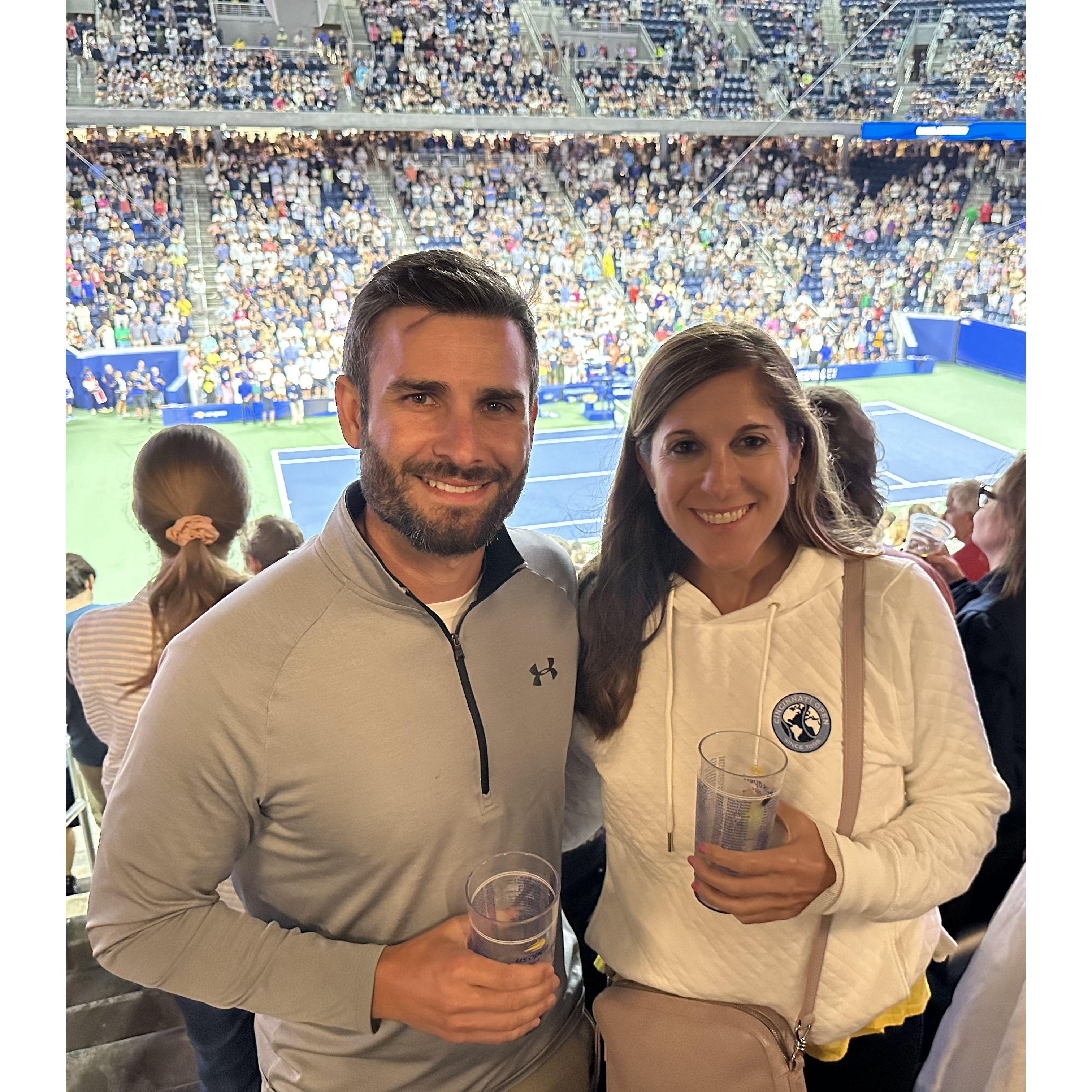 Enjoying the famous Honey Deuce cocktail at the US Open