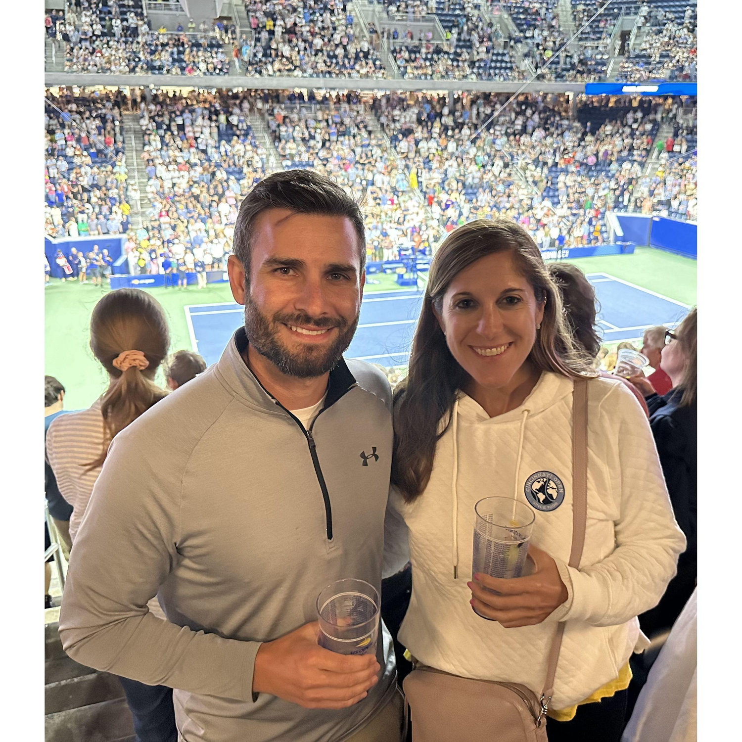 Enjoying the famous Honey Deuce cocktail at the US Open
