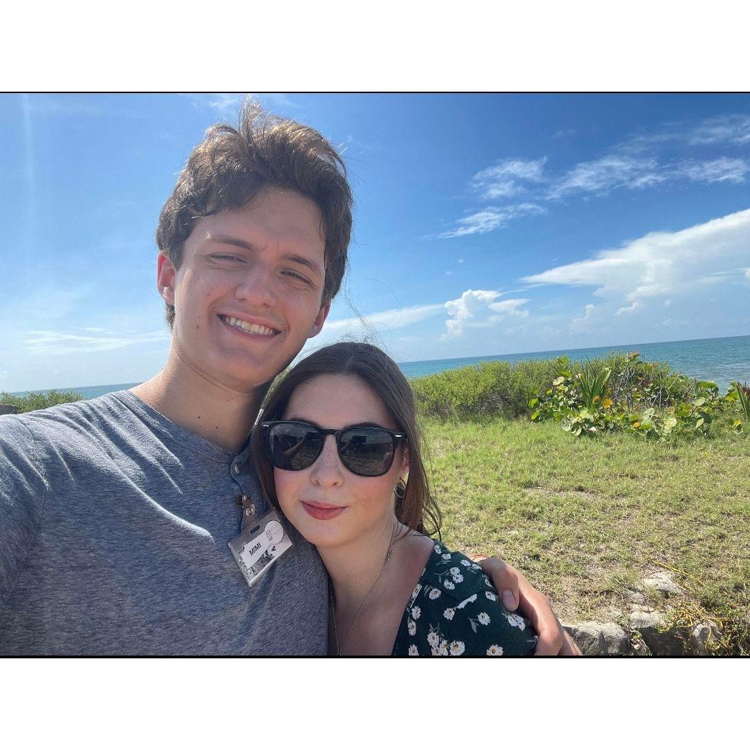 Touring Mayan ruins.