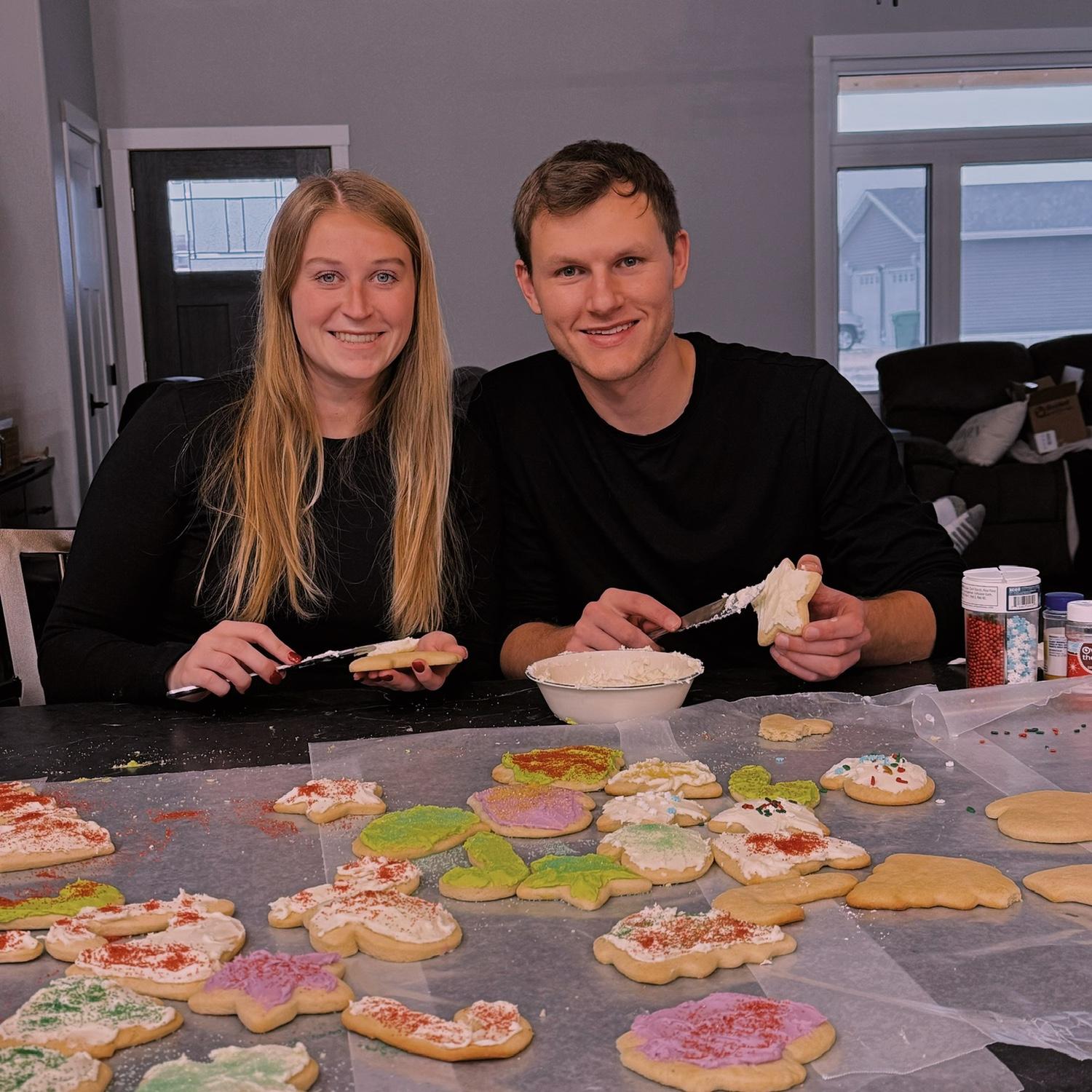 Christmas cookie decorating