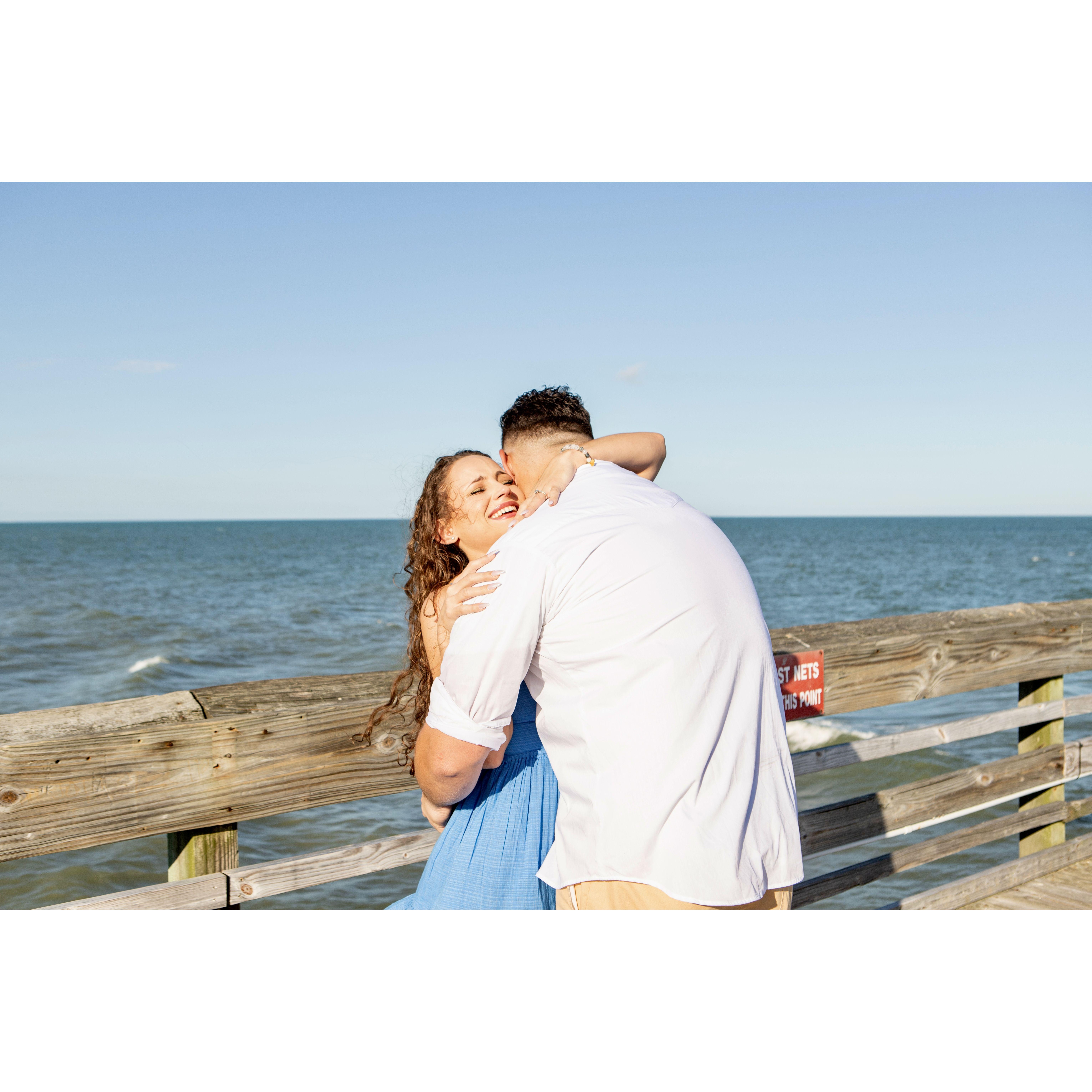 This was taken right after we got engaged!