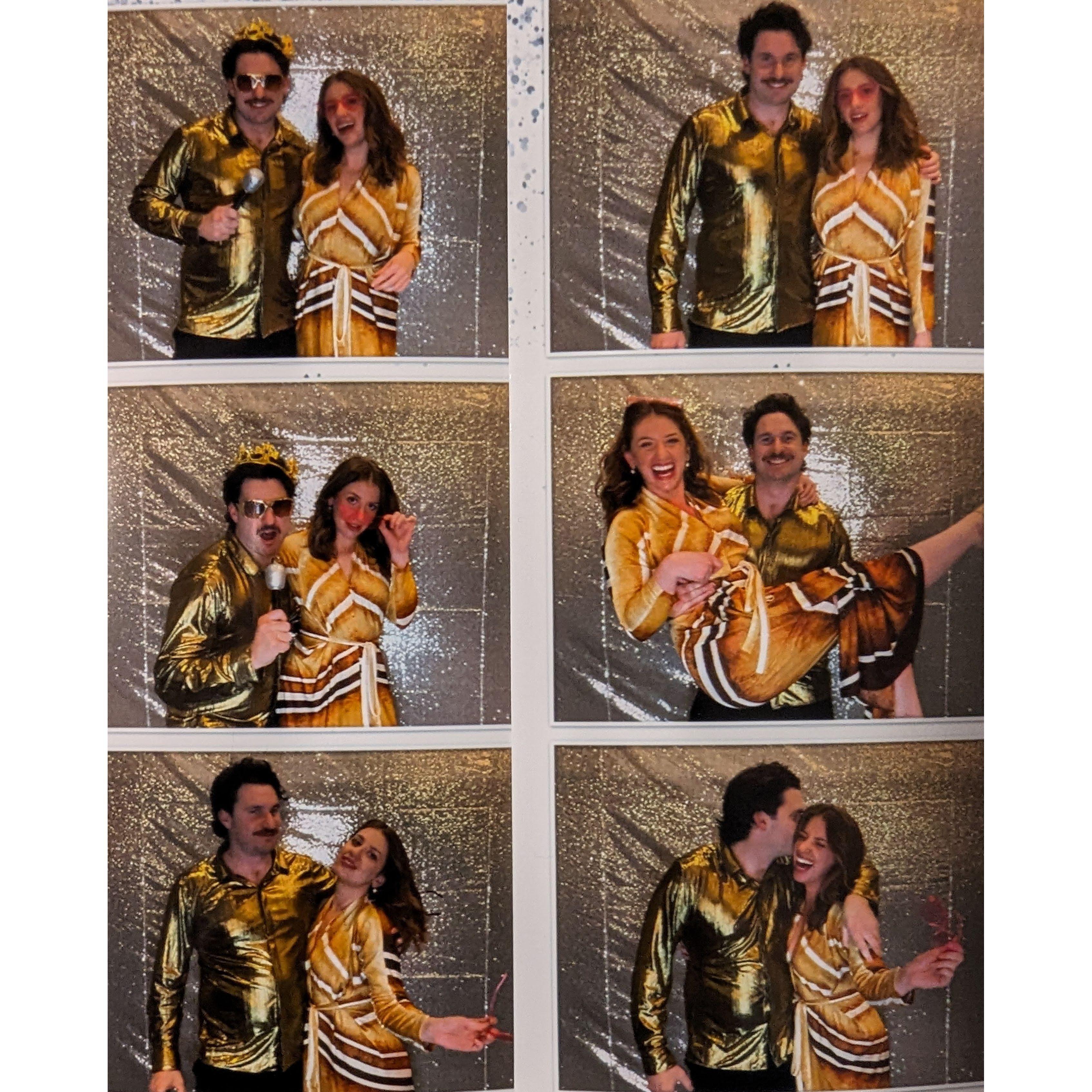 Pics hanging on our fridge from ACWD's Disco Party. January 2024.