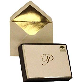 Designer Greetings Monogram Boxed Note Cards - Letter P (622-00142-000)