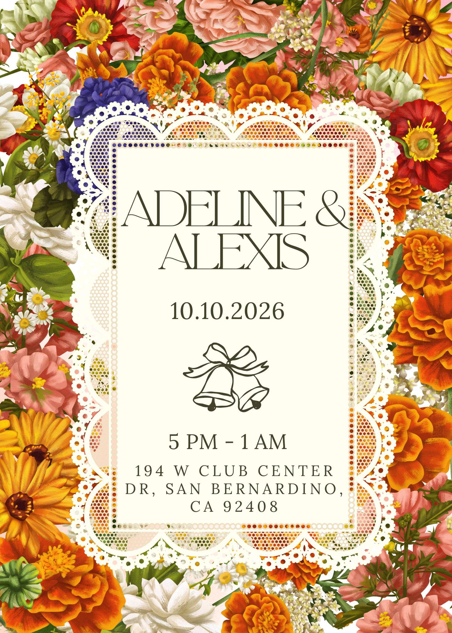 The Wedding Website of Adeline Rosales and Alexis Vazquez