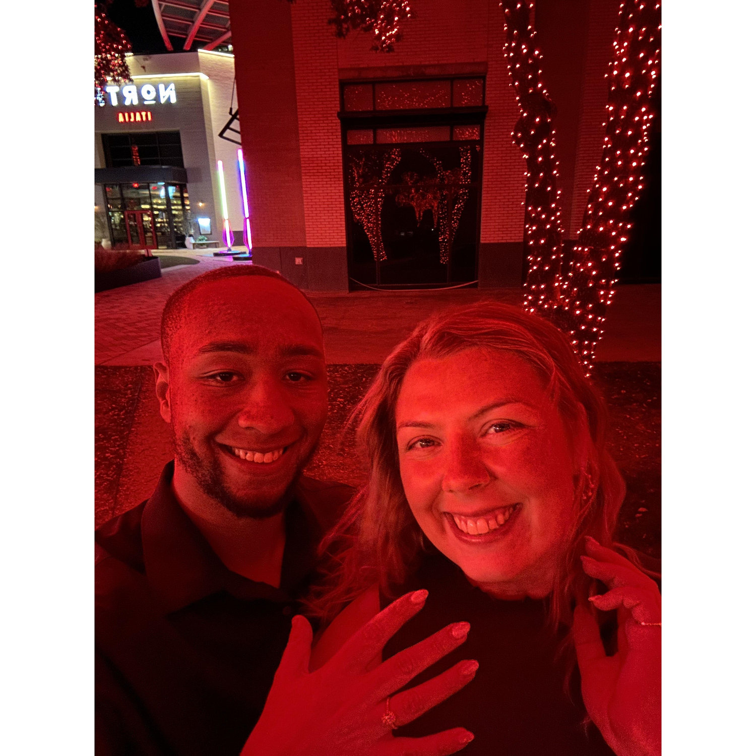 The night we got engaged!