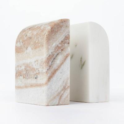 Target Marble Stone Bookends Natural/White - Threshold™ designed with Studio McGee