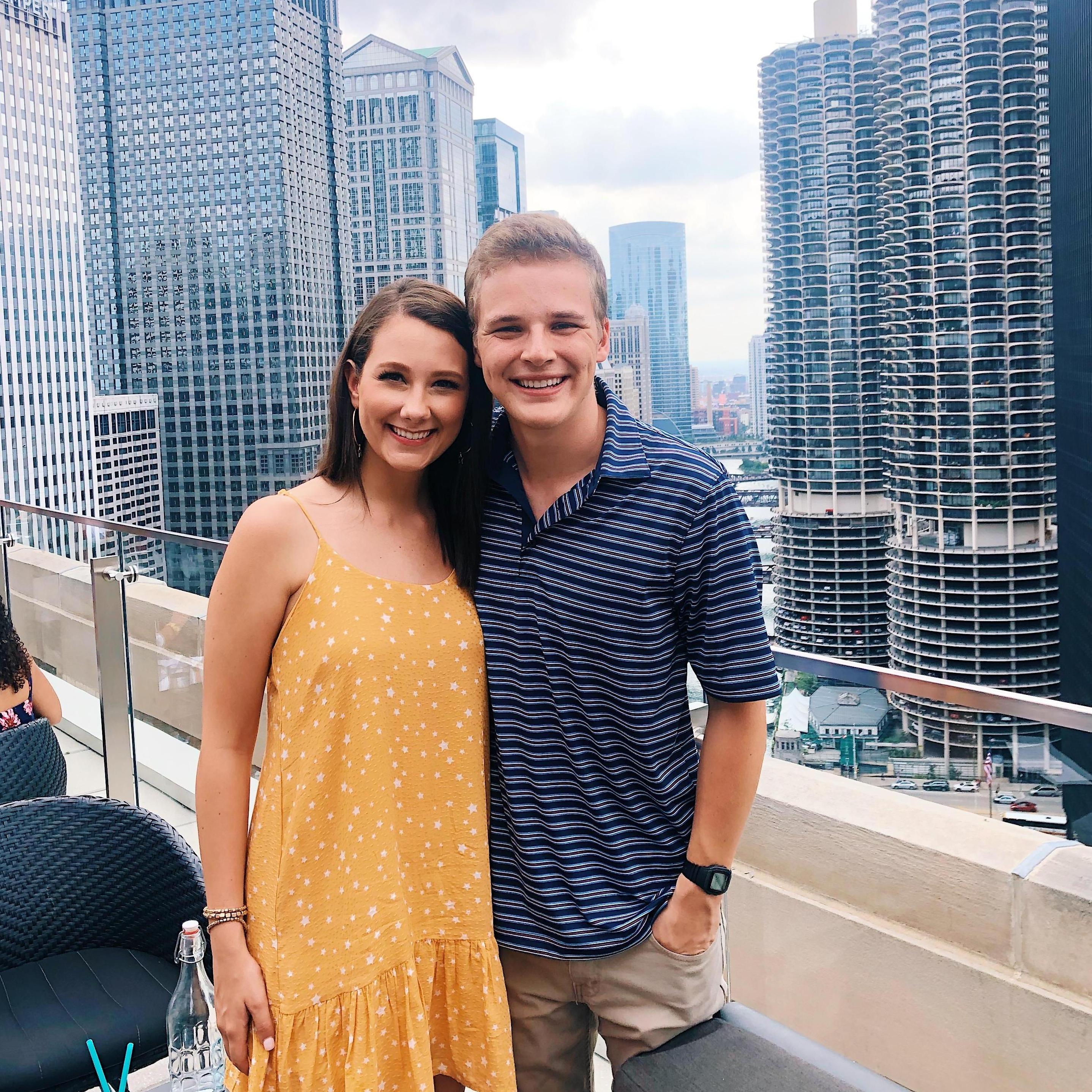 Nathan visiting Hannah in Chicago, IL