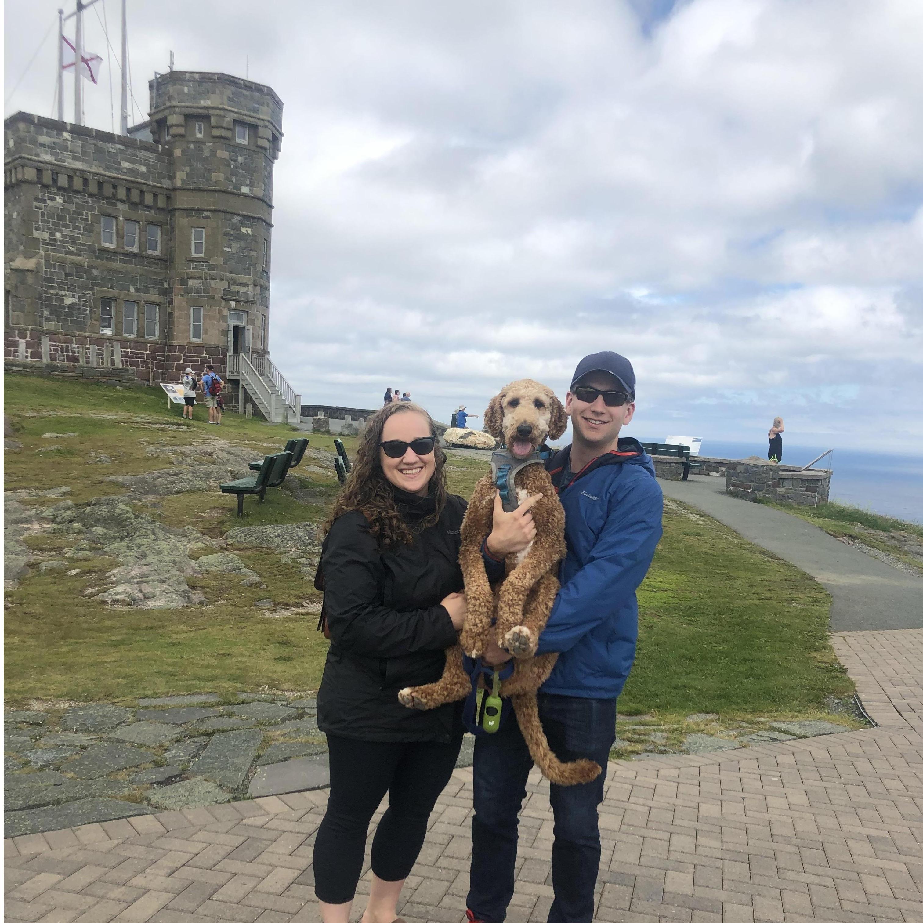 Signal Hill with our furry friend!
