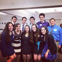 Mainly group photos at this point in their relationship at Hillel events