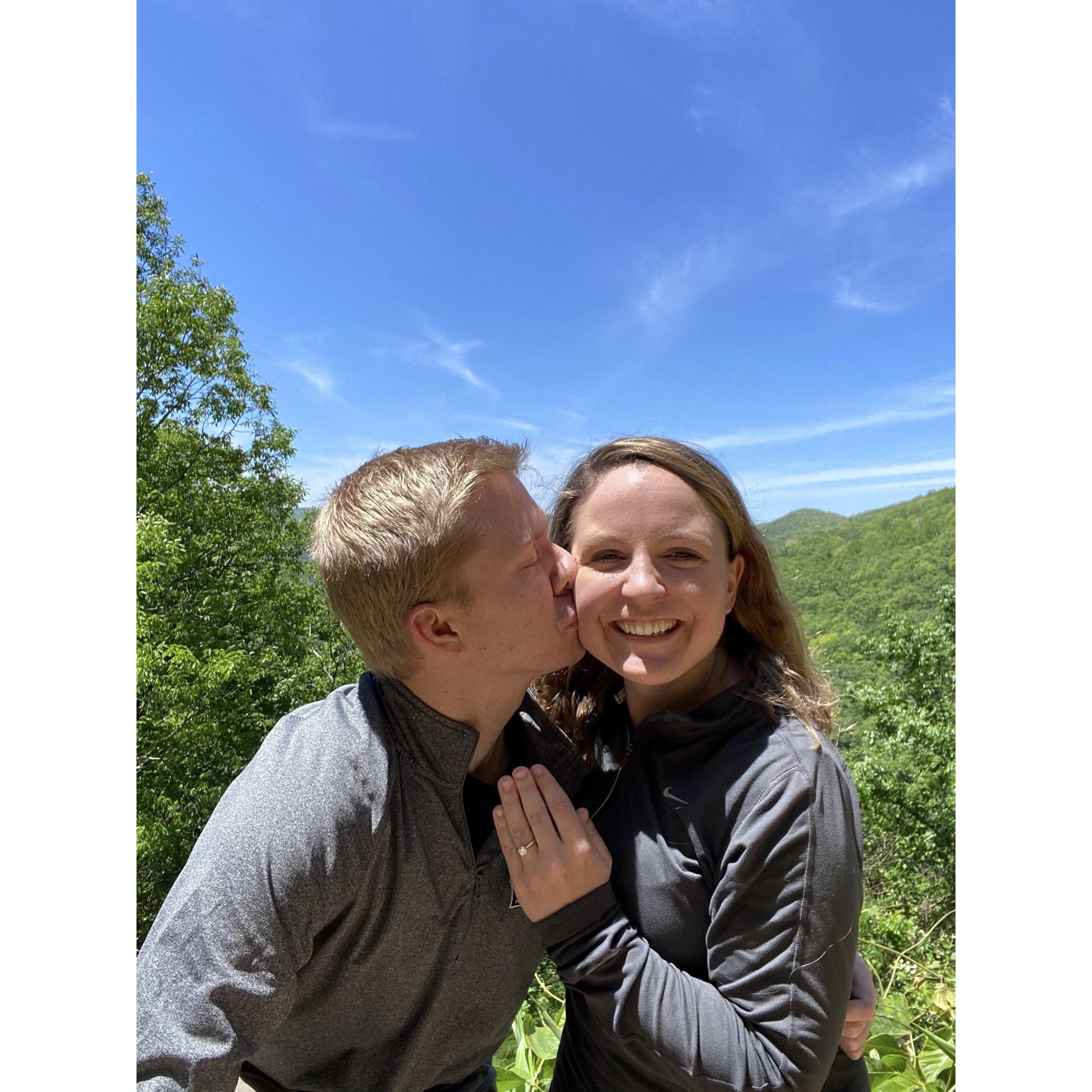 Engaged! May 9, 2020 at Amicalola Falls State Park in GA.