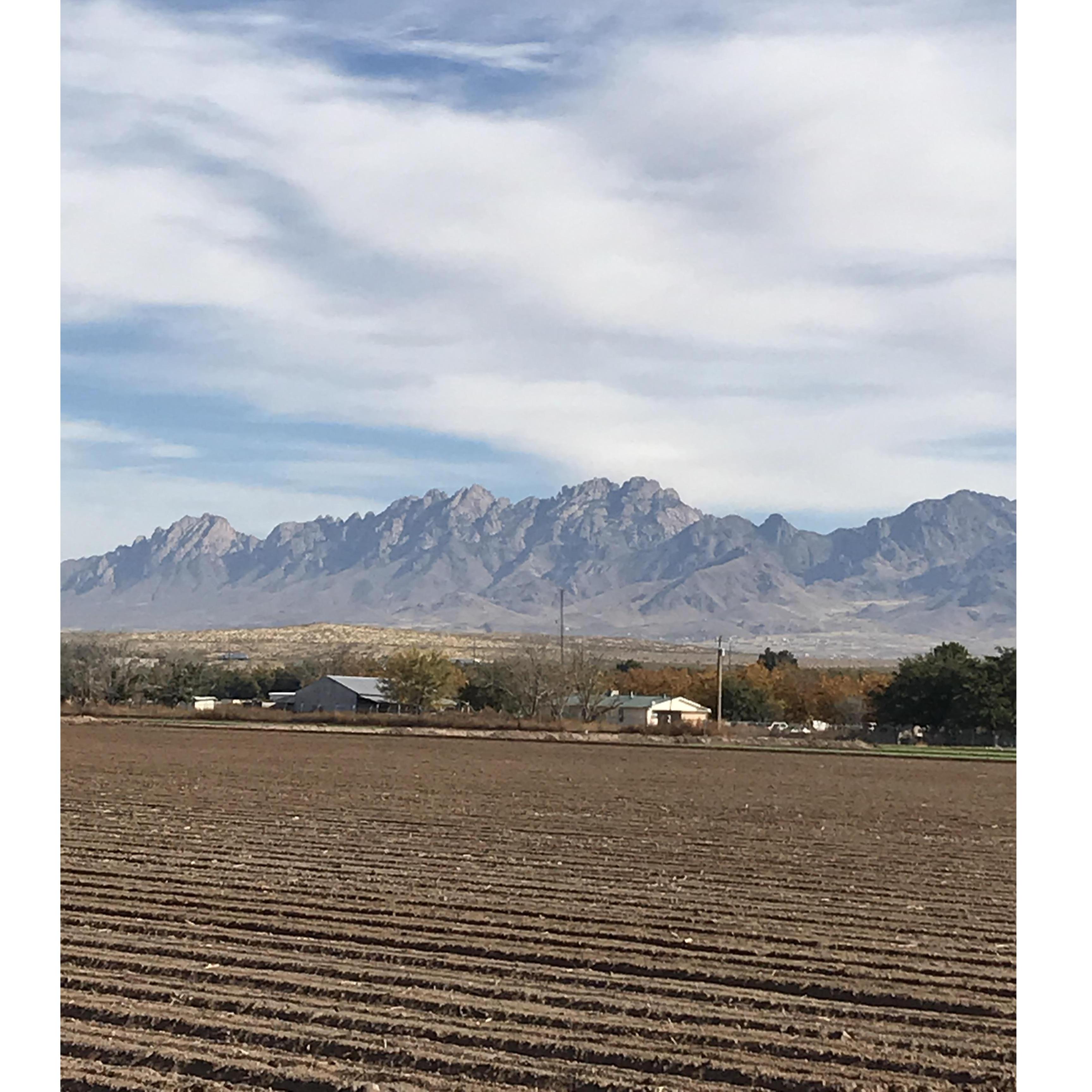 The view of the Organ Mountains, the backdrop to our ceremony!
