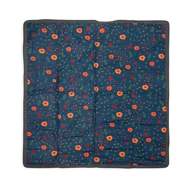 Little Unicorn – Midnight Poppy Indoor/Outdoor Blanket | 100% Polyester | Water Resistant | Simple Clean | Wipeable Material | Easy to Carry | Babies and Toddlers | Machine Washable | 5’ x 5’